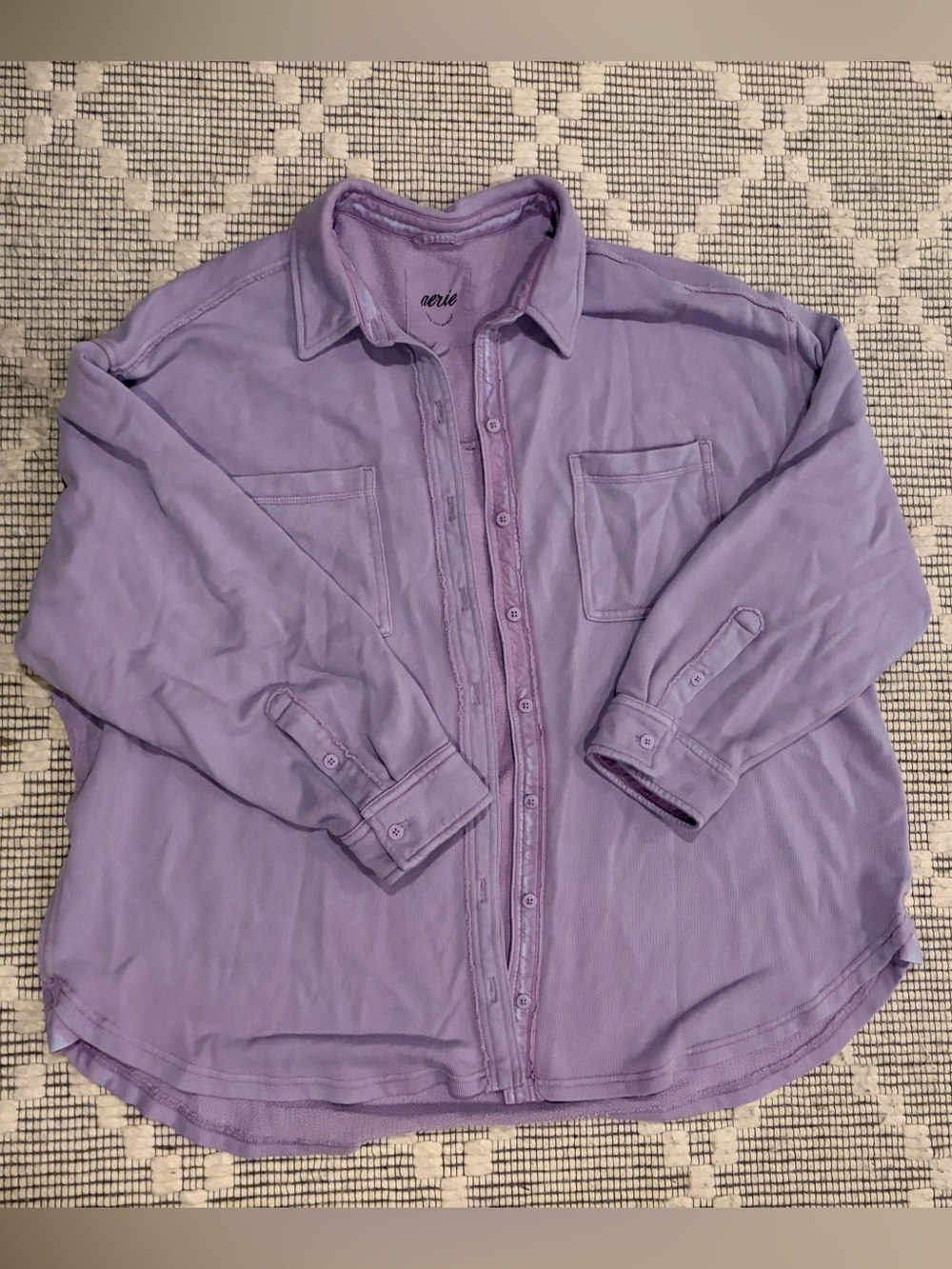 Aerie French Terry Button Up